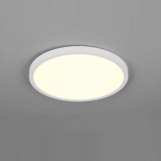 Plafoniera led 30w cct 2300k 3000k 4000k moderna rotonda bianca con fissaggio rapido