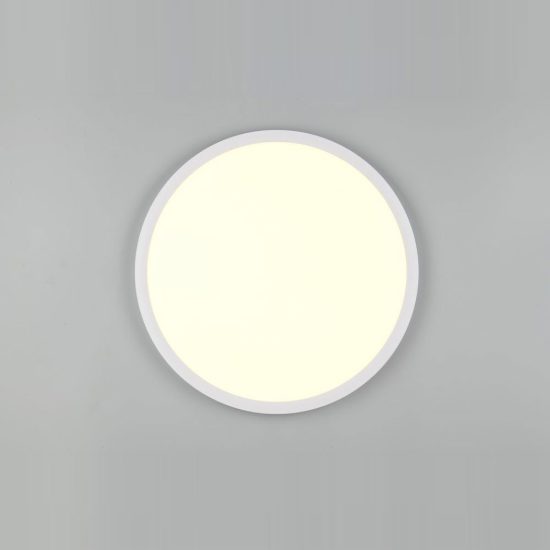 Plafoniera led 30w cct 2300k 3000k 4000k moderna rotonda bianca con fissaggio rapido