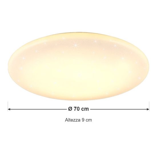 Plafoniera led 42w cct 2700k 4000k 6000k per camera da letto rotonda bianca effetto cielo stellato