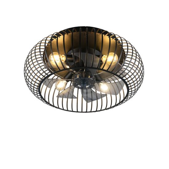 Ventilatore da soffitto con 3 luci telecomando nero