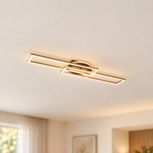 Plafoniera led 30w cct 2700k 6000k con telecomando a elementi orientabili nera oro
