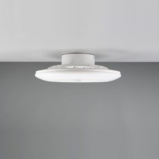 Ventilatore da soffitto led 30w cct 3000k 6500k con telecomando bianco effetto cielo stellato