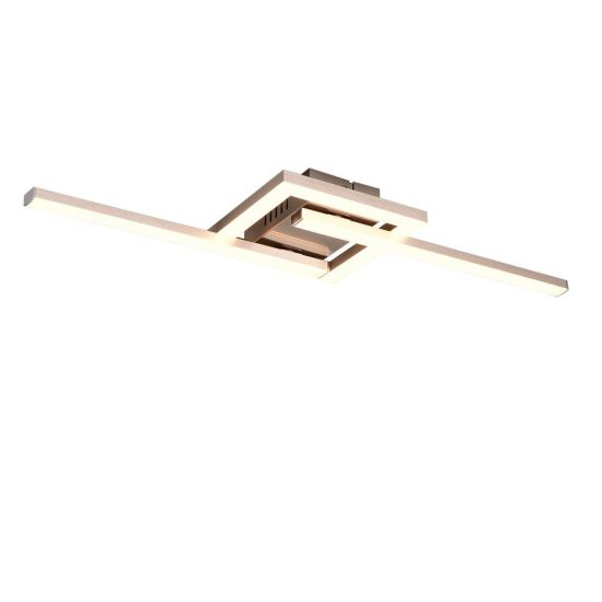 Plafoniera led 17w 3000k per corridoio moderna a elementi orientabili nichel opaco