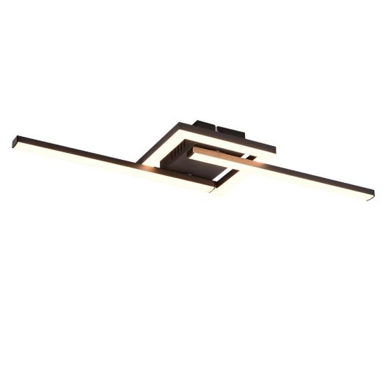 Plafoniera led 17w 3000k per corridoio moderna a elementi orientabili nera