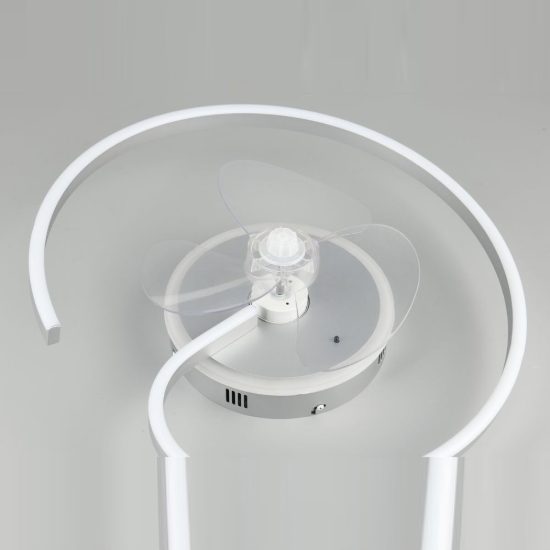 Ventilatore da soffitto con luce led 32w cct 2700k 6500k con telecomando a spirale titanio