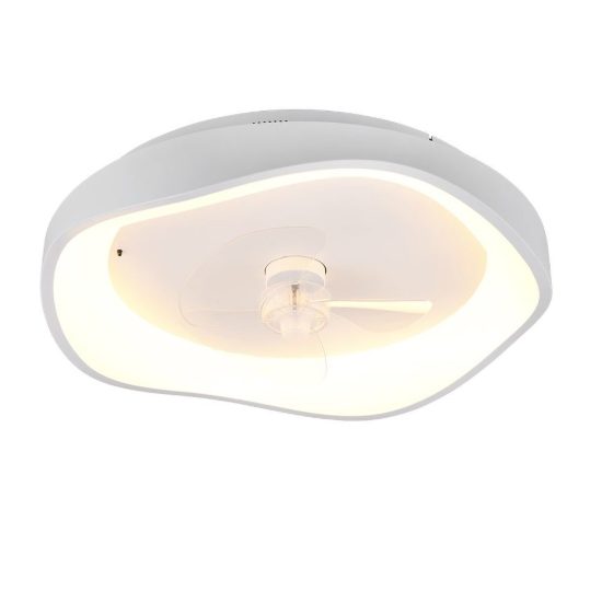 Ventilatore da soffitto con luce led 35w cct 2700k 6500k con telecomando organico bianco