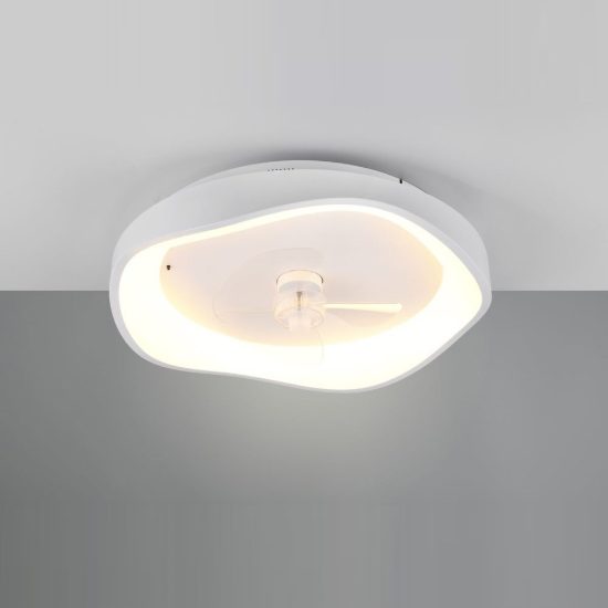 Ventilatore da soffitto con luce led 35w cct 2700k 6500k con telecomando organico bianco