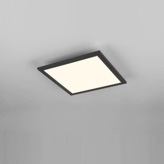Plafoniera led 13w cct 2700k 6500k rgb con telecomando quadrata con bordo nero