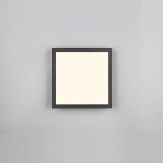 Plafoniera led 13w cct 2700k 6500k rgb con telecomando quadrata con bordo nero