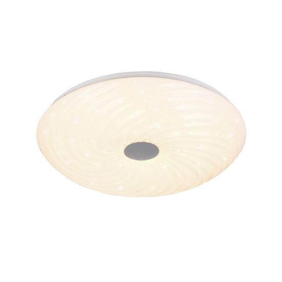 Plafoniera led 22w cct 2700k 6500k con telecomando rotonda bianca effetto cielo stellato