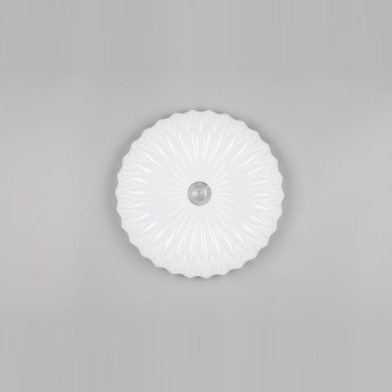 Plafoniera led 24w 4000k moderna rotonda bianca con diffusore effetto cristallo