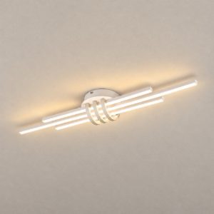 Plafoniera led 20w 4000k per soggiorno moderna lineare a 3 barre bianca