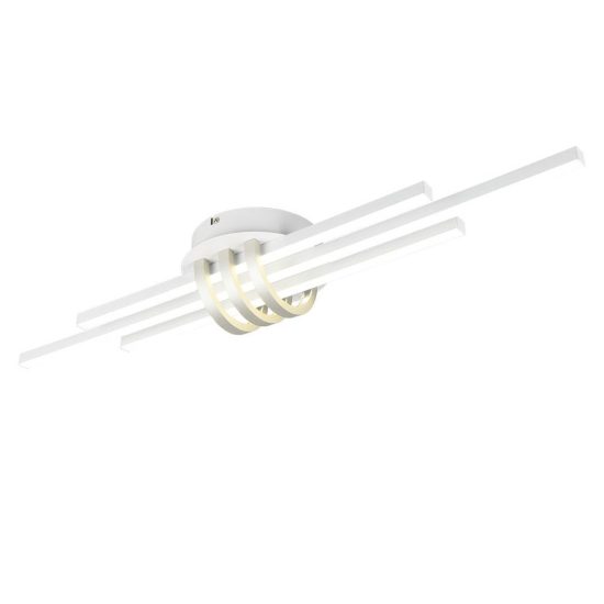 Plafoniera led 20w 4000k per soggiorno moderna lineare a 3 barre bianca