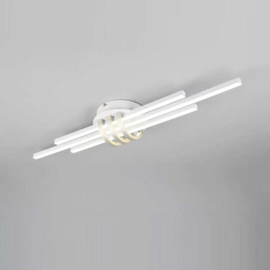 Plafoniera led 20w 4000k per soggiorno moderna lineare a 3 barre bianca