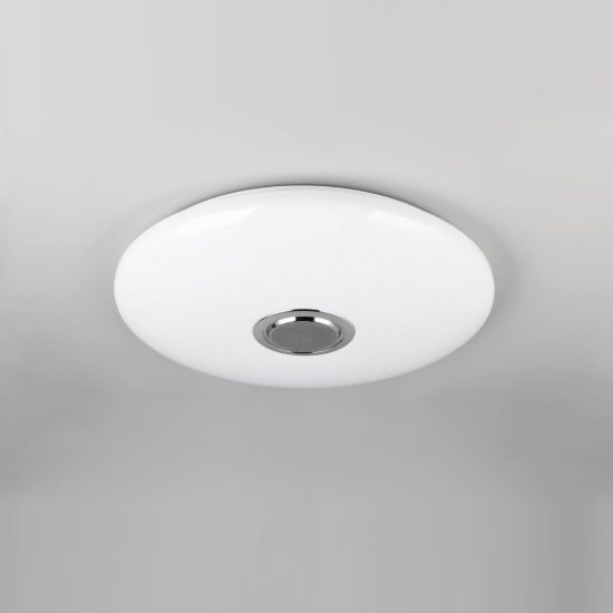 Plafoniera led 33w cct 2700k 6500k rgb con altoparlante bluetooth telecomando bianca effetto stellato