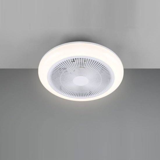 Ventilatore da soffitto con luce led 20w cct 3000k 6500k rgb con telecomando bianco