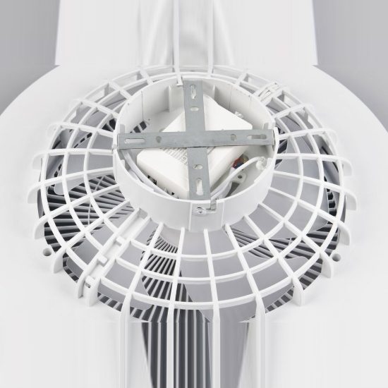 Ventilatore da soffitto con luce led 20w cct 3000k 6500k rgb con telecomando bianco