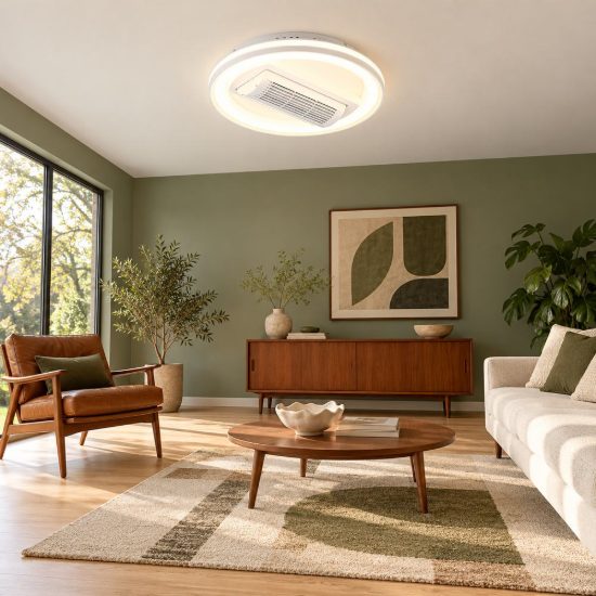 Ventilatore da soffitto con luce led 37w cct 2700k 6500k con telecomando bianco senza pale