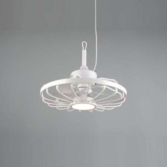 Ventilatore da soffitto con luce led 20w cct 2700k 6500k con telecomando ip44 da esterno bianco