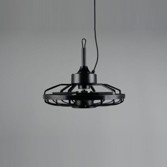 Ventilatore da soffitto con luce led 20w cct 2700k 6500k con telecomando ip44 da esterno nero