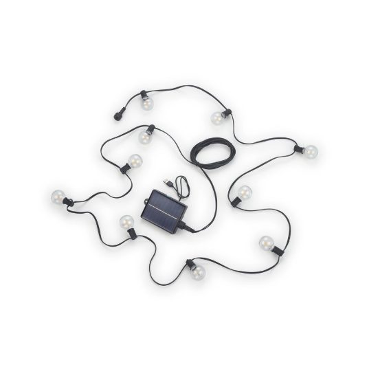 Catena luminosa da esterno nera led 0,5w 2700k ip44 con telecomando