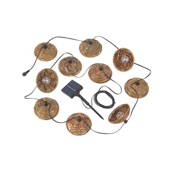 Catena luminosa da esterno nera led 0,5w 2700k ip44 con telecomando