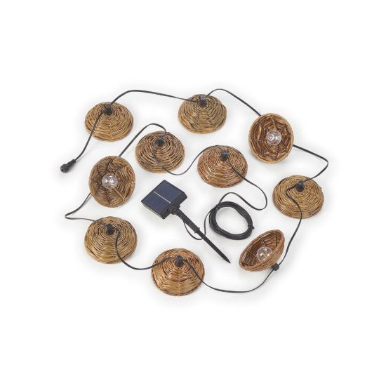 Catena luminosa da esterno nera led 0,5w 2700k ip44 con telecomando