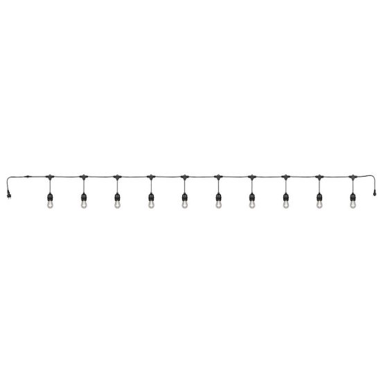 Catena luminosa da esterno 10 luci ip44 nera