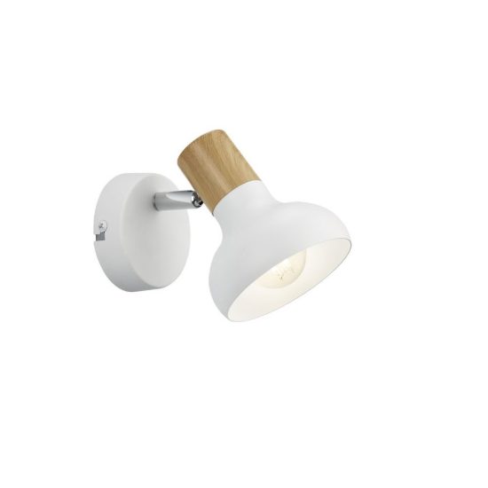 Faretto da soffitto per salotto moderno bianco con effetto legno