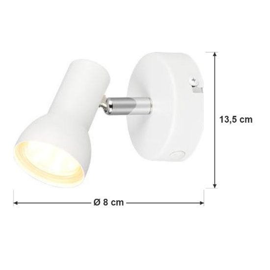 Faretto da soffitto per salotto orientabile moderno bianco