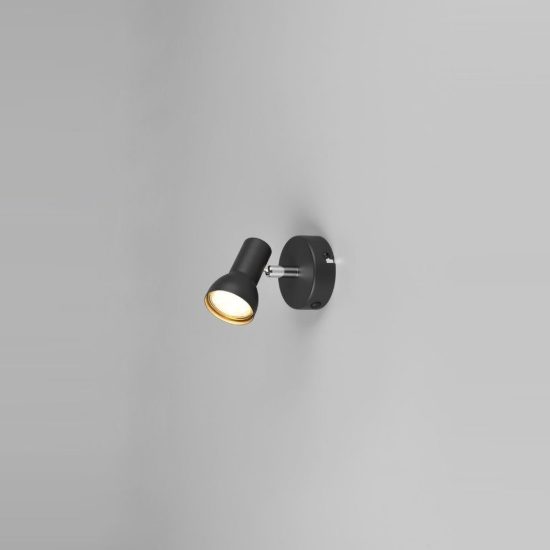 Faretto da soffitto per soggiorno orientabile moderno nero