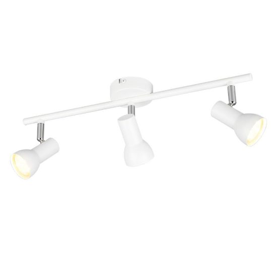 Plafoniera con 3 faretti orientabili moderna bianca