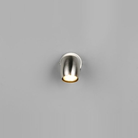 Applique per comodino camera da letto orientabile moderna metallo nichel opaco con interruttore