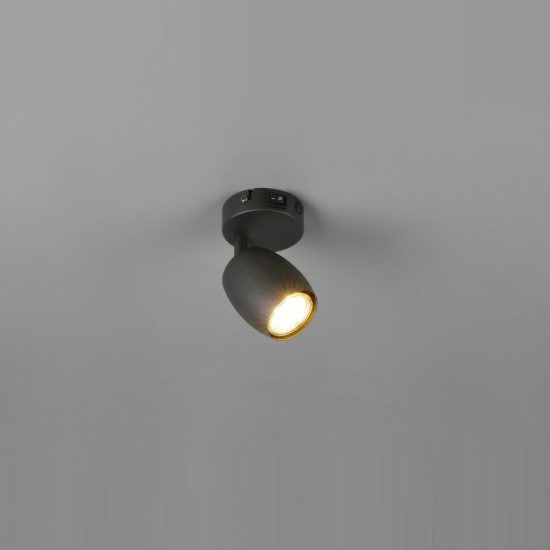 Applique per comodino camera da letto orientabile moderna metallo nero opaco con interruttore