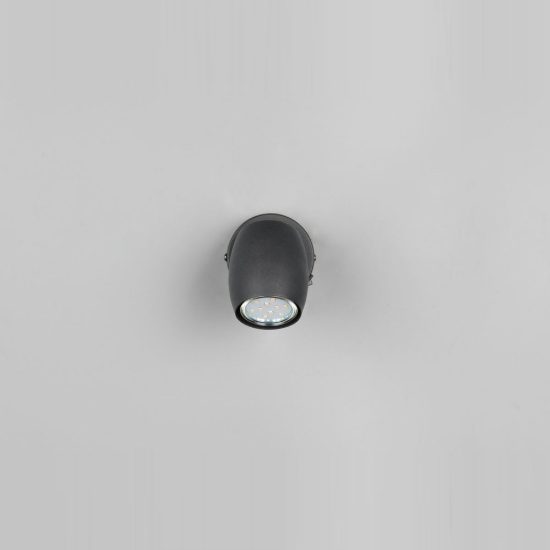 Applique per comodino camera da letto orientabile moderna metallo nero opaco con interruttore