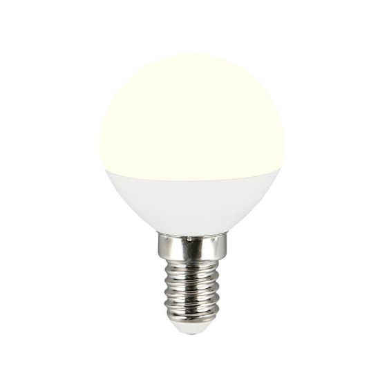 Lampadina led e14 a sfera 2,9w 3000k bianca confezione 3 pezzi