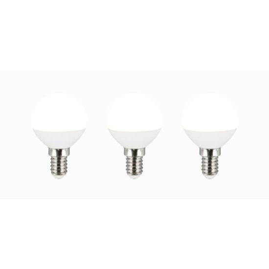 Lampadina led e14 a sfera 4,8w 4000k bianca confezione 3 pezzi