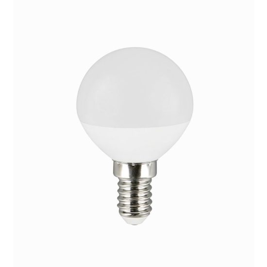 Lampadina led e14 a sfera 4,8w 4000k bianca confezione 3 pezzi