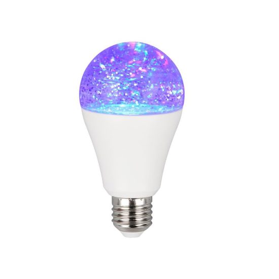 Lampadina led e27 2,5w rgb effetto cristallo bianca
