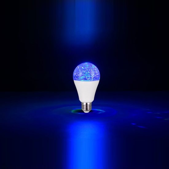 Lampadina led e27 2,5w rgb effetto cristallo bianca