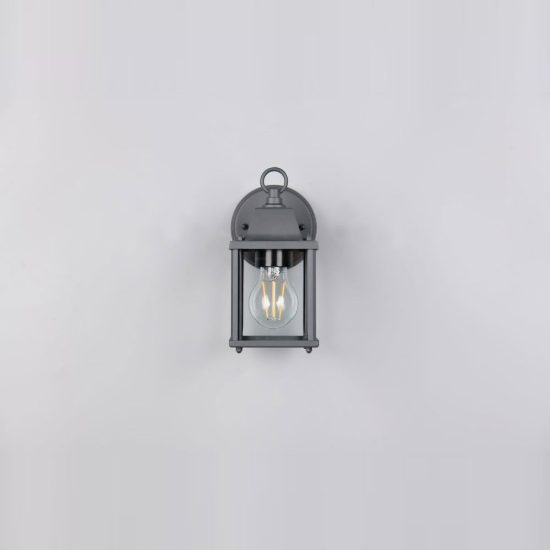 Applique da esterno ip23 moderna antracite con vetro trasparente