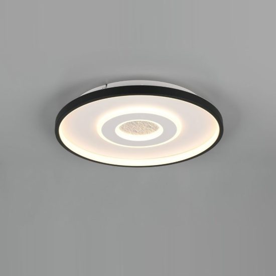Plafoniera led 20w 3000k moderna rotonda bianca con bordo nero