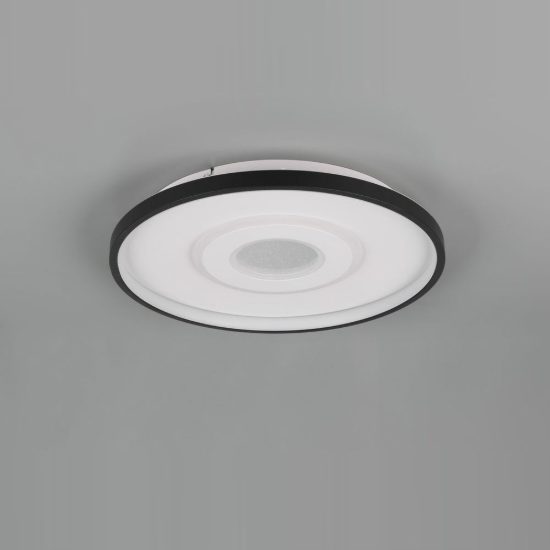Plafoniera led 20w 3000k moderna rotonda bianca con bordo nero