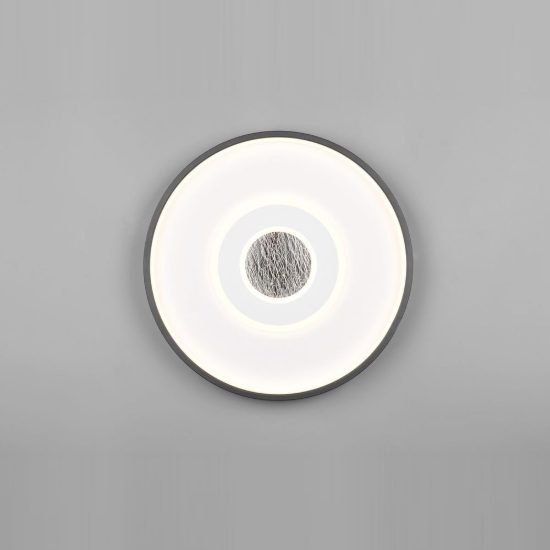 Plafoniera led 20w 3000k moderna rotonda bianca con bordo nero