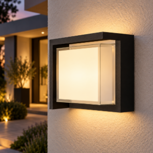 Applique da esterno moderna nera led 15w cct 2700k 4000k ip65