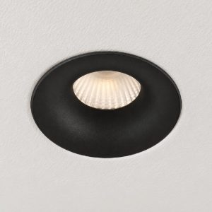 Faretto nero tondo da incasso led 9w 3000k per cartongesso