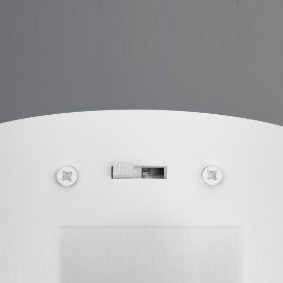 Applique per comodino camera da letto led 11w cct 2300k 3000k 4000k bianca braccio curvo sfera in vetro