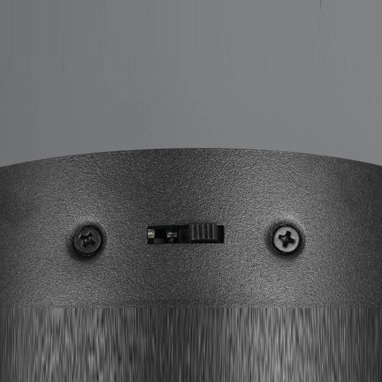 Applique per comodino camera da letto led 11w cct 2300k 3000k 4000k nera braccio curvo sfera in vetro