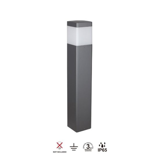 Lampione da giardino ed esterno  h65cm grigio antracite ip65
