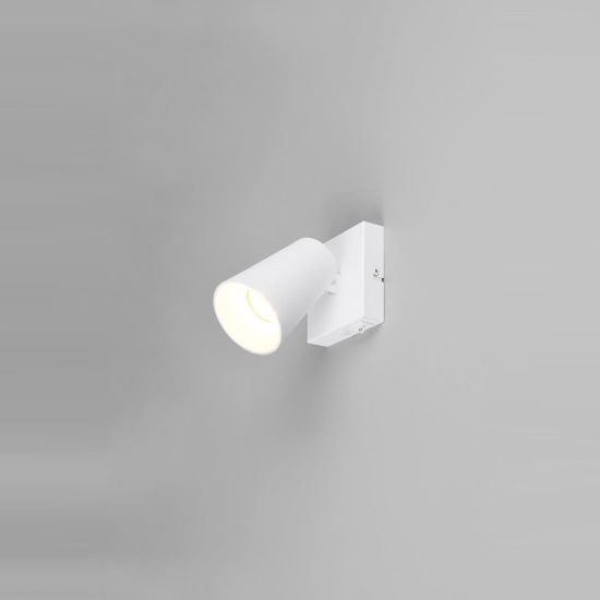Applique per comodino camera da letto bianca con anello intercambiabile bianco o oro interruttore